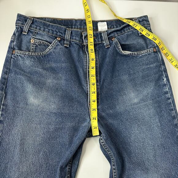 Vintage 70s Levis 517 Denim Jeans 38X32 Orange Tab Boot Cut Distressed - Picture 12 of 15